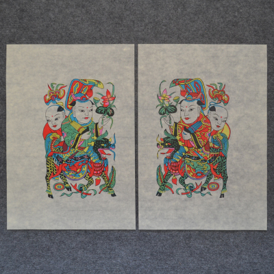 正宗手工武强年画传统门神