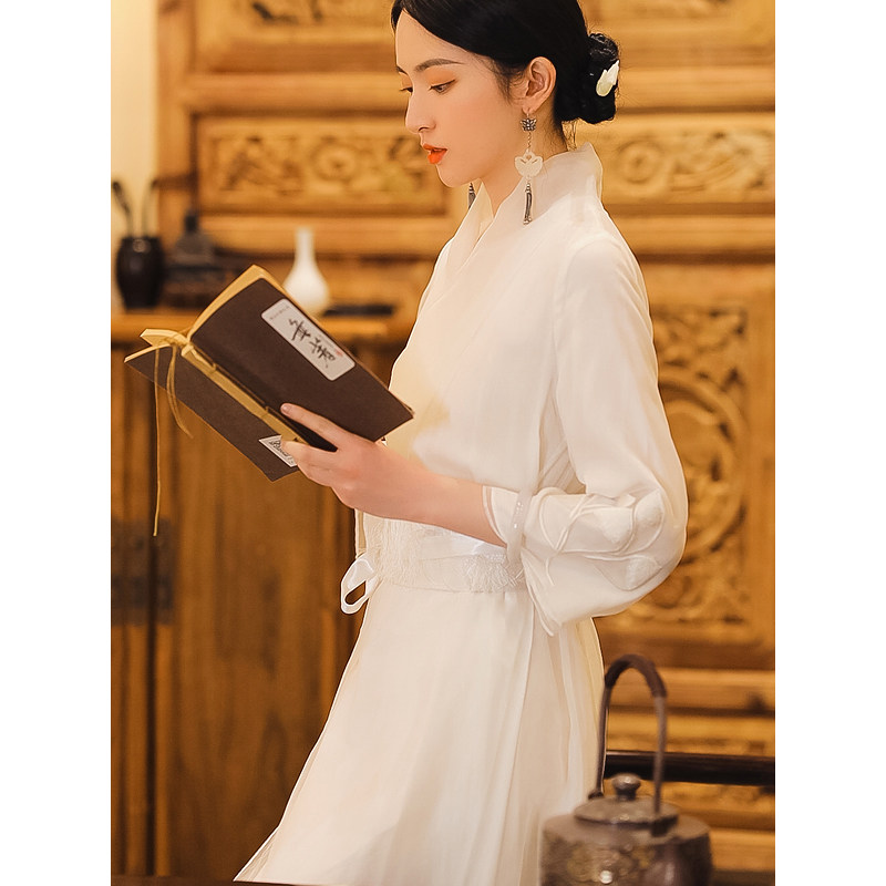 复古日记国风女装"三生缘"茶服国风汉服女装连衣裙古装裙子春装女