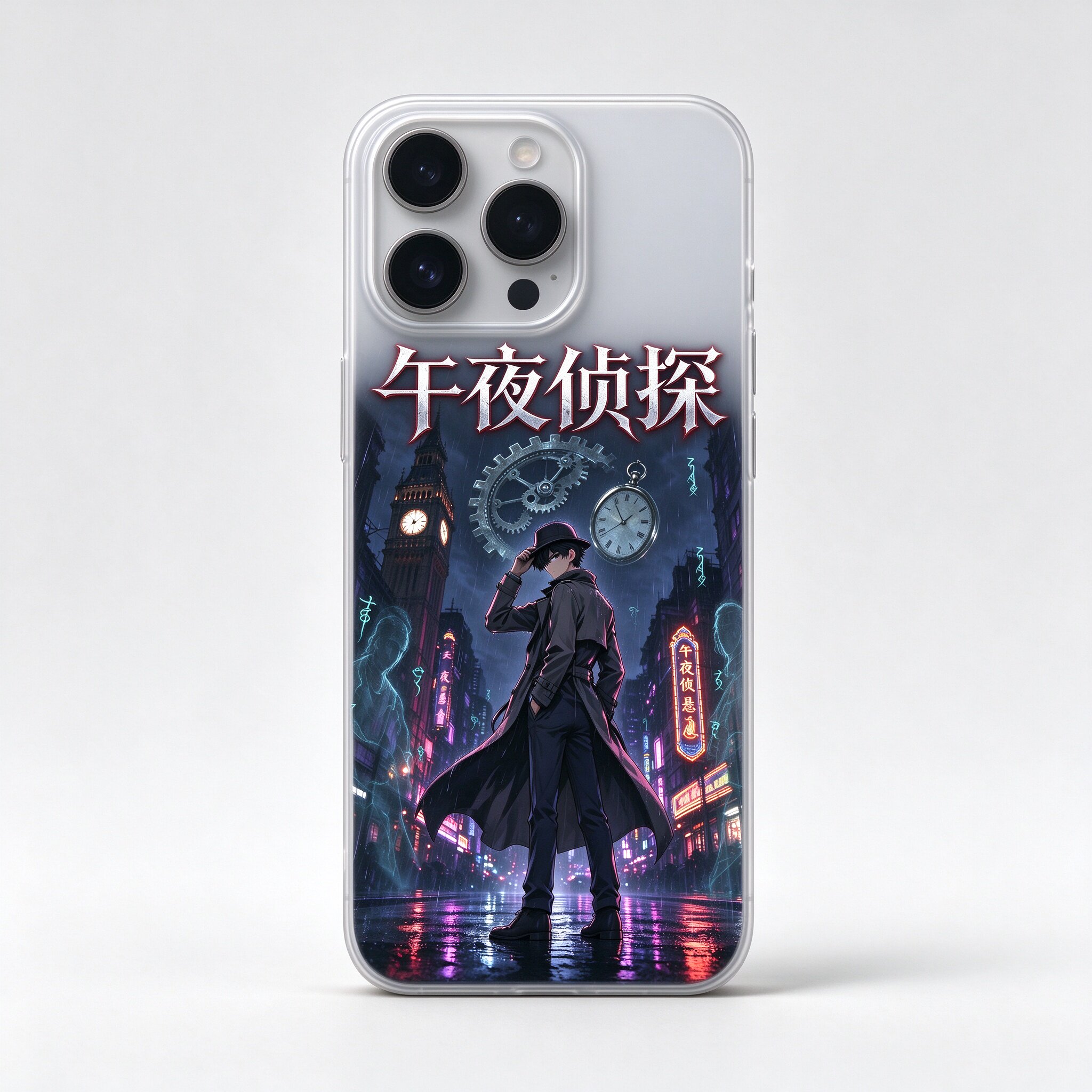 午夜侦探动漫透明防摔手机壳