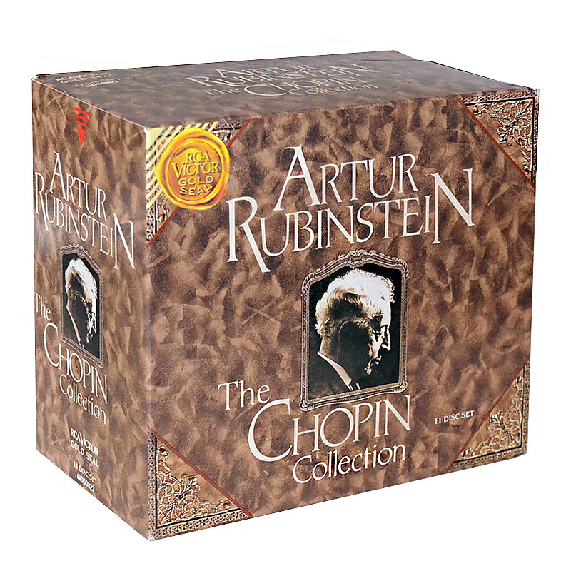 原版进口高品质古典发烧CD 鲁宾斯坦肖邦钢琴作品全集11CD 夜曲等