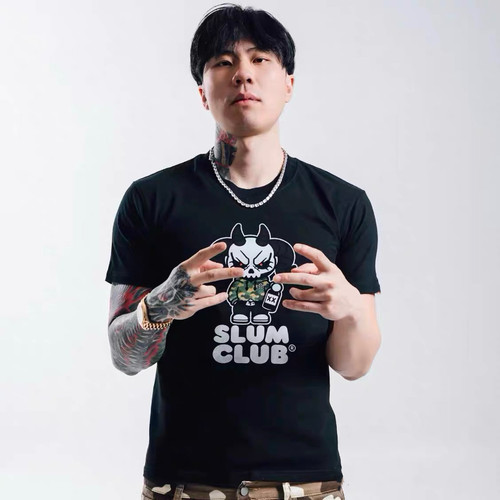 sasi同款斯朗姆俱乐部SLUMCLUB SASIOVERLXRD赫小鬼印花男女短袖T