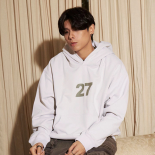 重磅2727WORLD法老27数字系列对扣连帽衫卫衣秋冬美式复古mv同款