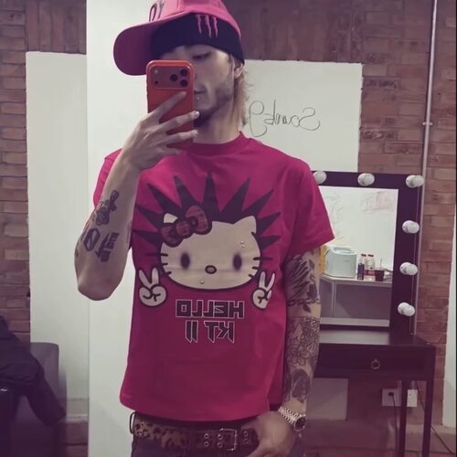 偷米同款YUNGTRAPLIFE 26S THOME KT2巡演周边说唱凯蒂猫短袖T恤