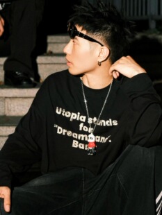 复古罩衫 邦BANG 宽松潮 纯棉运动斑驳印花长t美式 T恤 坐标薄款 长袖