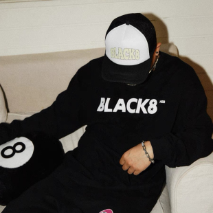 秋季 2025AW 新款 长袖 纯棉情侣打底衫 T恤黑白基础款 BLACK8MOB