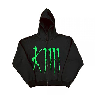 Kim Krueger monster zip up 恶搞魔爪连帽卫衣拉链外套帽衫男女