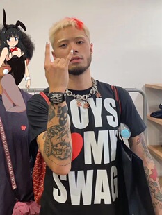 BOYS SWANG thomeboydontkill偷米嘻哈朋克说唱宽松短袖 T恤 LOVE