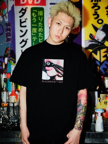 BLACK8 2026SS美式复古黑八口球创意印花纯棉圆领短袖T恤男女同款