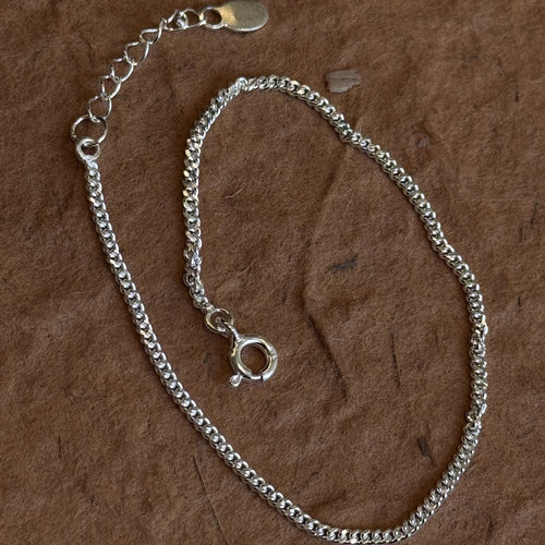 DIY手链脚链191*4mm 回环泰国制银饰清迈带回饰品