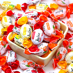 乌克兰进口ROSHEN如胜什锦果汁水果味硬糖柠檬樱桃橙子酸甜夹心糖