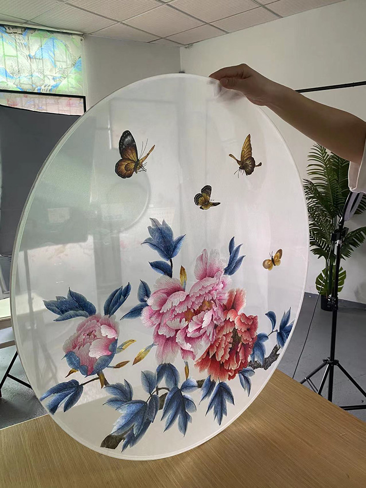 锦绣前程刺绣装饰画富贵花开
