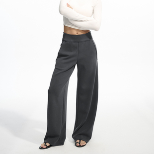 女运动裤 卫裤 垂感 如云朵般舒适休闲直筒裤 Decemarch宽腰弹力长裤