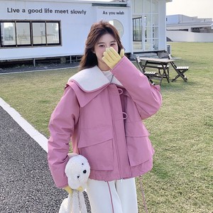 现货-两个色-50鸭绒内胆-仿兔毛领派克服ZB175-F8407-P240-K358，女装派克服，小麦子服饰