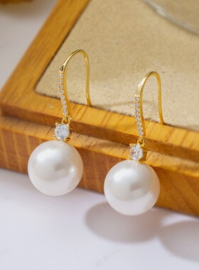 白月光2025满钻韩版温柔长款珠珠流苏时尚气质女士感耳环1793