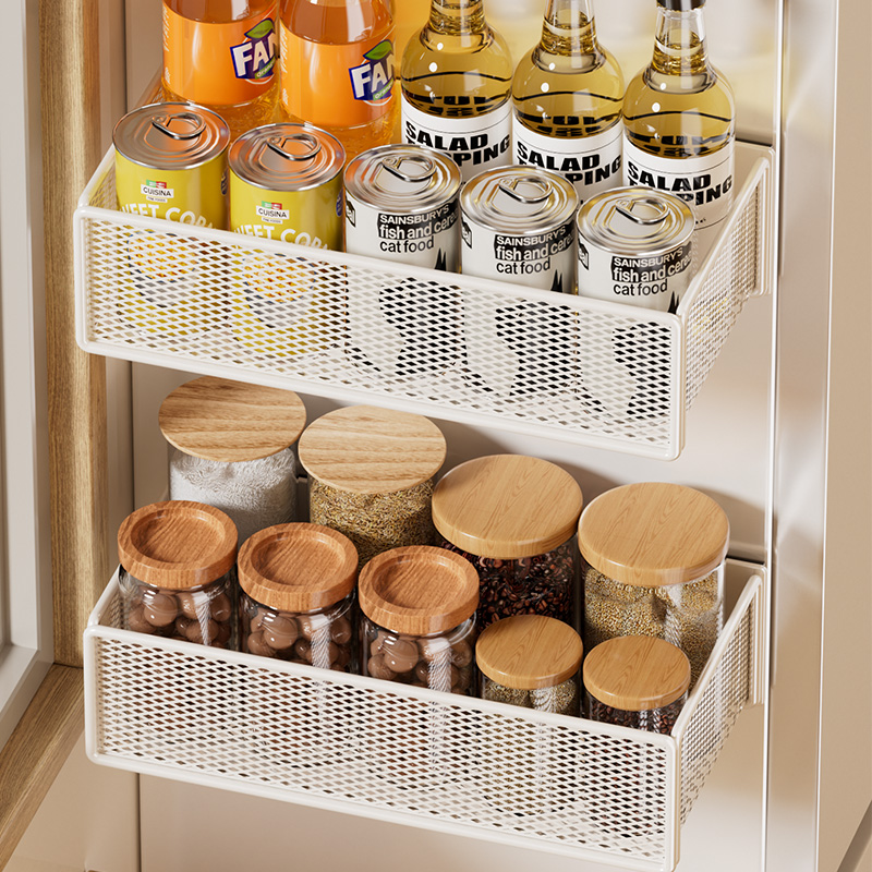 磁吸冰箱置物架多层调味料收纳