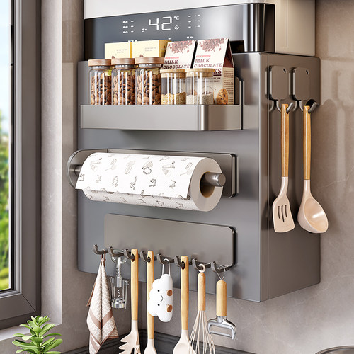 热水器遮挡罩燃气管道遮挡磁吸洞洞板装饰厨房天然气遮丑板置物架