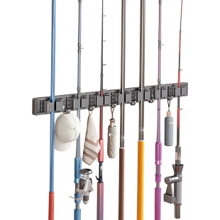 鱼竿架放置架展示收纳架多功能竿架壁挂手竿海竿渔具挂墙固定神器