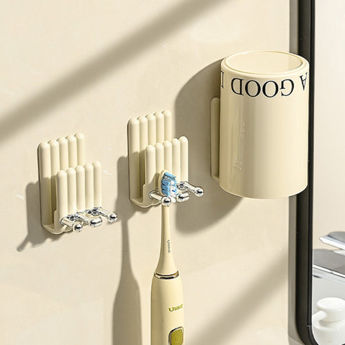 免打孔 牙刷牙杯收纳