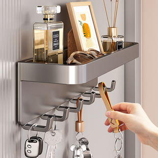 磁吸挂钩玄关入户门后挂衣架卫生间衣帽钥匙包包壁挂免打孔置物架