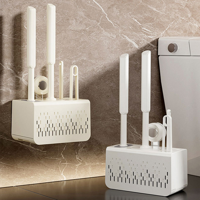 吸盘马桶刷置物架壁挂无死角