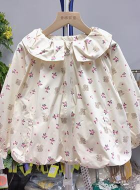 【青檬童年品牌】女童春秋碎花双层三防外套上衣 5208