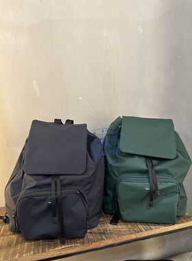 防水尼龍男女款純色雙肩背包書包
