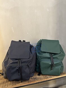 香港專櫃代購agnes b.防水尼龍百搭男女款純色雙肩背包書包22秋冬