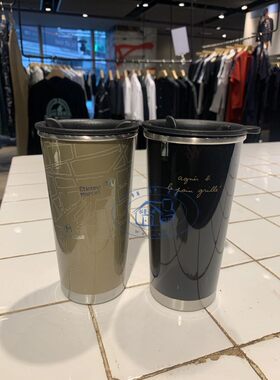 香港專櫃代購agnes b.cafe品牌logo時尚密封咖啡杯 20春夏限量新