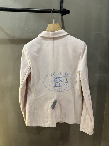 時尚純色棉/亚麻休閑西裝外套
