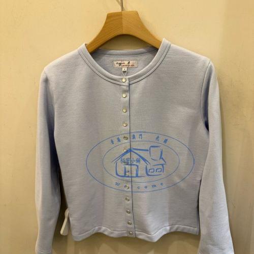 香港专柜代购agnes b.经典款纯色加绒长袖外套 25春夏女 ED17M001