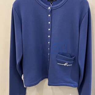 香港专柜代购agnes b.b字口袋logo长袖经典款加绒外套 24秋冬女装