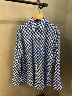 香港专柜代购agnes b.HOMME气质时尚印花长袖百搭衬衫 24春夏男装