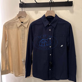 25春夏男款 香港专柜代购 时尚 恐龍logo百搭长衬衫 agnes b.sport