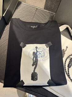 香港專櫃代購agnes b.HOMME純色品牌印花圖案圓領短袖T恤24男女款