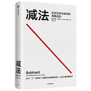 减法 应对无序与纷杂的思维法则(美)莱迪·克洛茨中信出版社伦理学QG