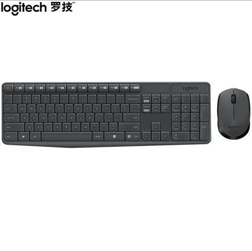 MK235无线键鼠套装办公键鼠套装防泼溅防指纹全尺寸带无线