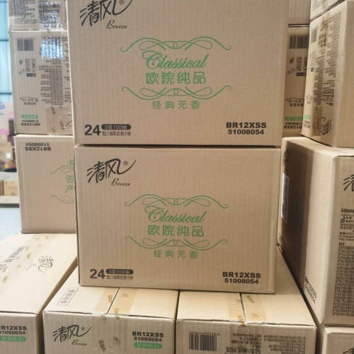 清风3层100抽24包实惠装