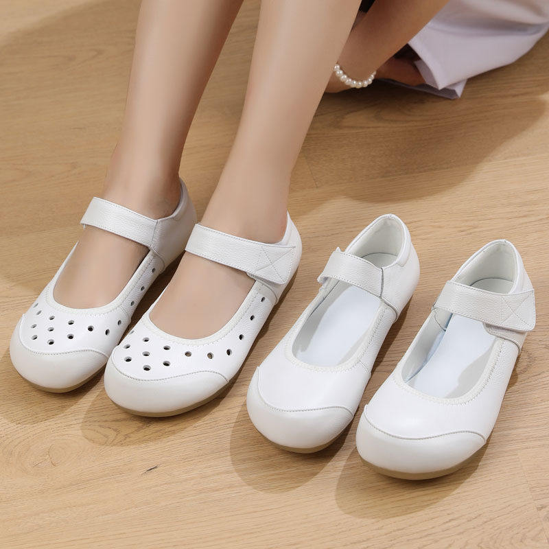 【商场同款】宽脚肥脚护士鞋女软底透气防臭不累脚防滑夏季洞洞真