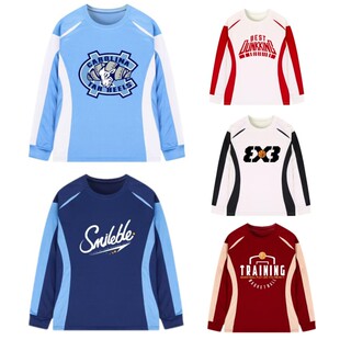 篮球投篮服长袖男训练服美式运动速干T恤定制儿童秋季热身服球服