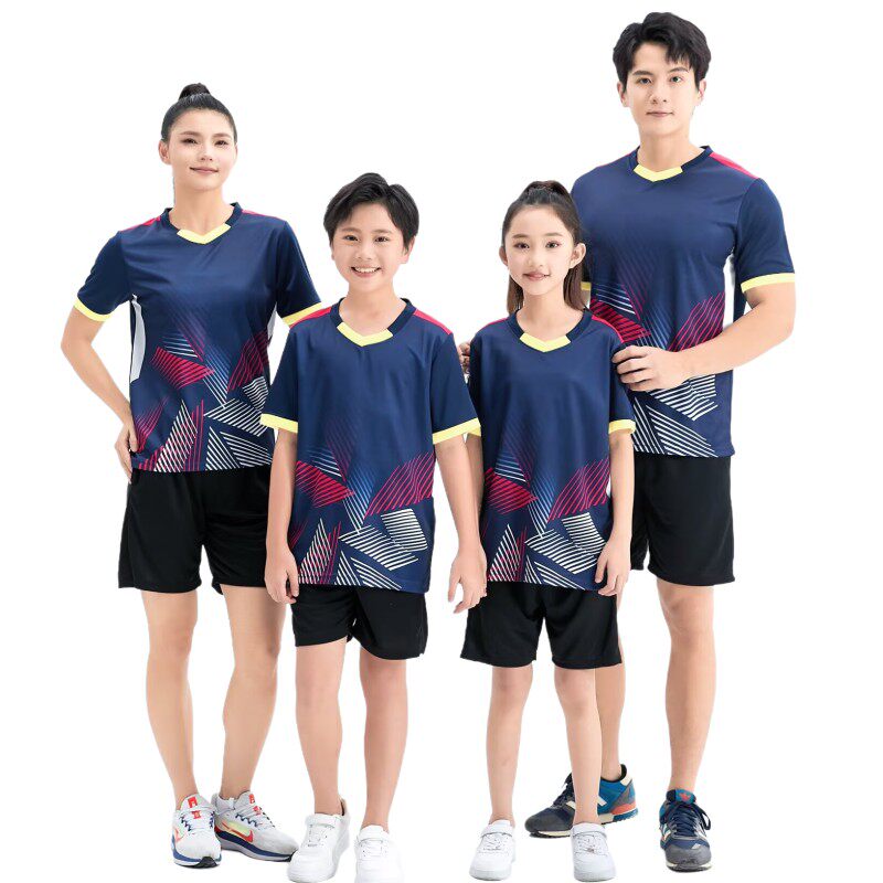 儿童乒乓球服运动套装队服定制训练服男童女孩短袖羽毛球服比赛服