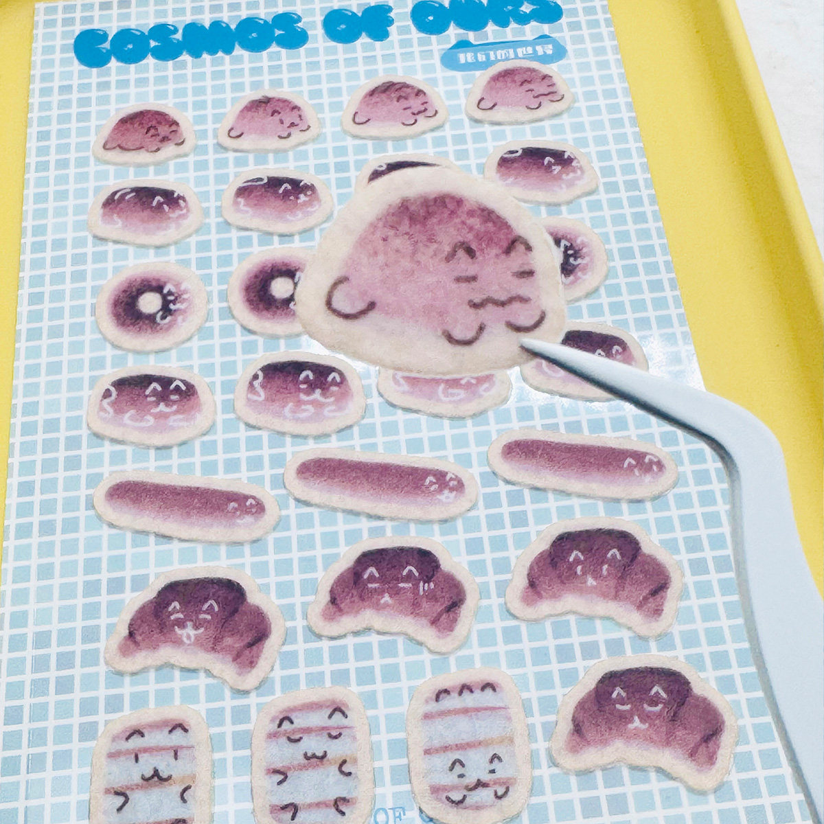 「烤包Meow」原创手帐贴纸 10*14cm 毛毡布面 猫咪 食