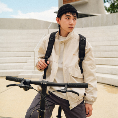 BDCT立领春秋季宽松刺绣夹克外套