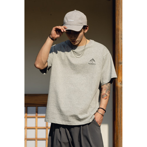 BDCT日系山峰印花百搭T恤短袖男