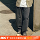 男纯色简约长裤 BDCT 日系复古水洗竹节棉重磅纯棉直筒宽松休闲裤