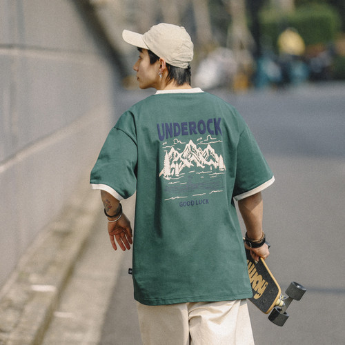 BDCT夏季城市街头印花短袖t恤男