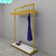 黄钛金系列 店挂衣架双排货架中岛双杠侧挂落地展示架 男女装