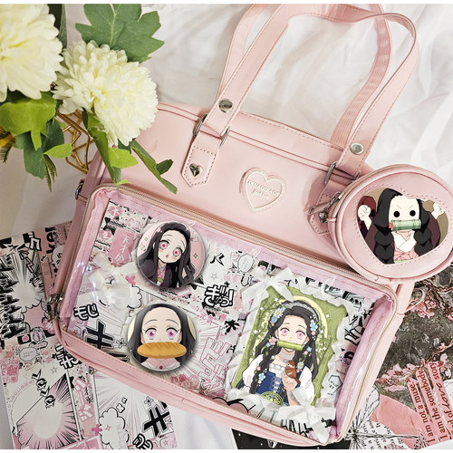 祢豆子单肩包托特包痛包吧唧谷子卡片扎板学生手提包日系学院风