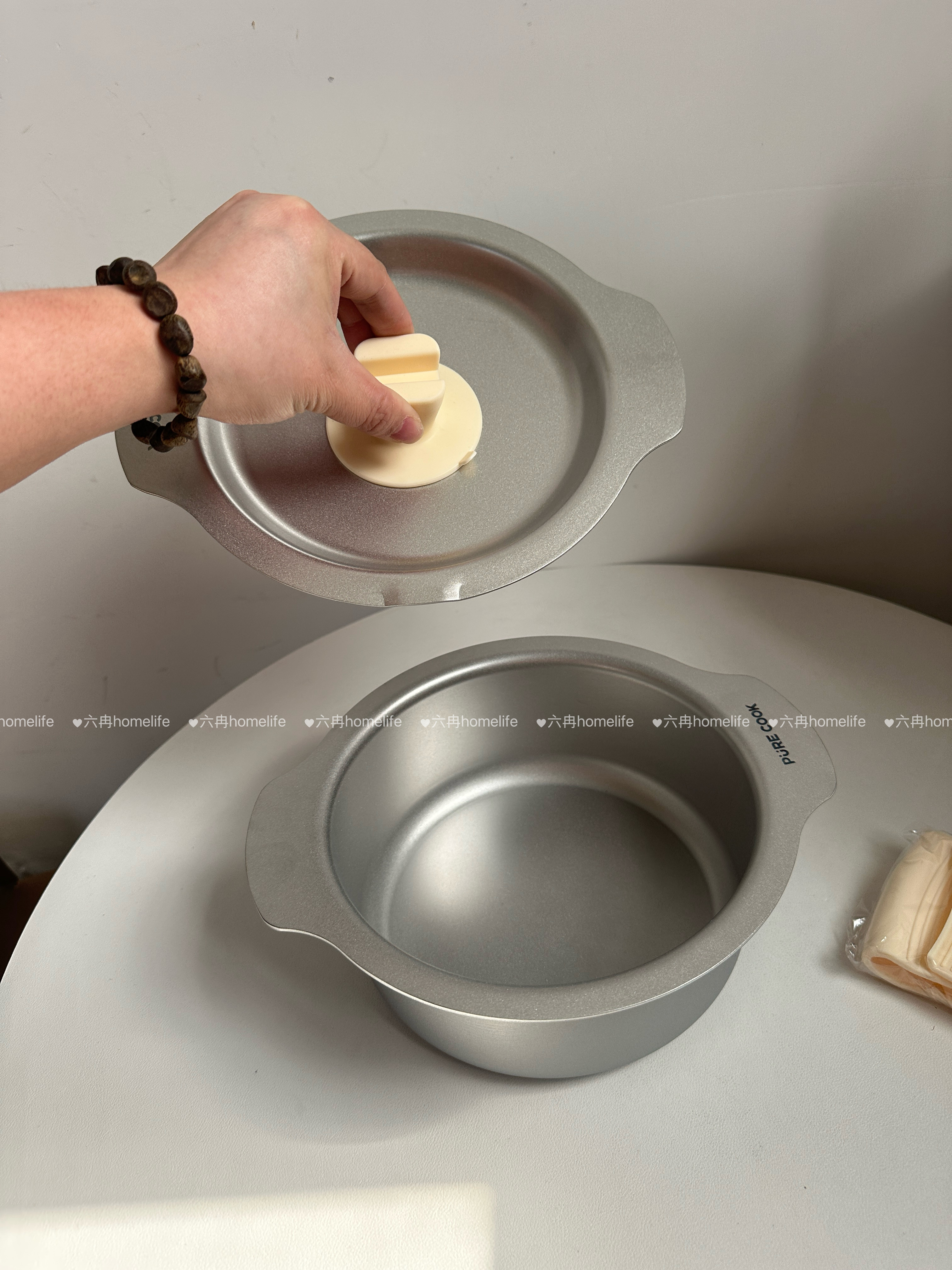 出口韩国原单304钢！Pk多功能汤锅带煎盘盖子小汤锅小煮锅煮面锅