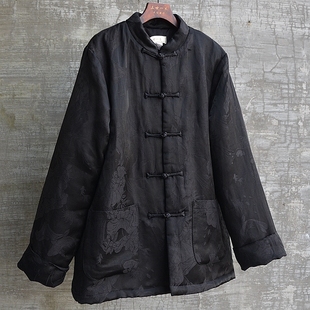 三世一木原创羊绒保暖立领棉袄棉衣外套轻柔舒适时尚提花休闲帅气