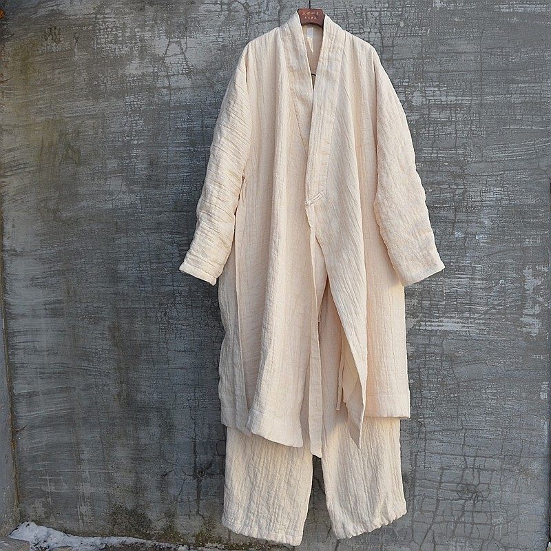 女春原创新中式交领连袖汉服长袍连衣裙亚麻风衣长裤套装复古国风,女装/女士精品,其它制服/套装,淘宝优惠券,粉丝福利购,淘宝优惠卷